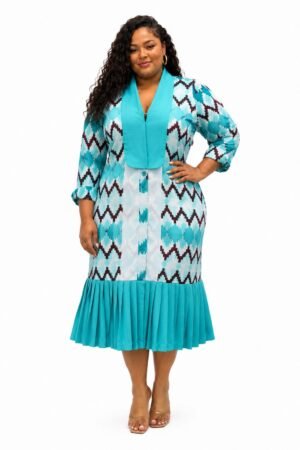 custome kente blazer dress.