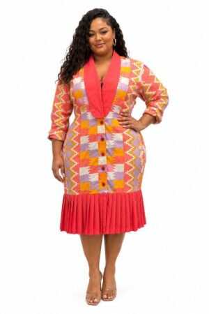 custome kente blazer dress.